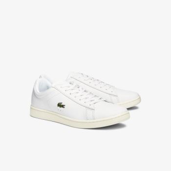 Lacoste Carnaby Evo Leather Accent Sneakers - Tenisky Pánské Bílé / Šedé | CZ-kVMDlQ